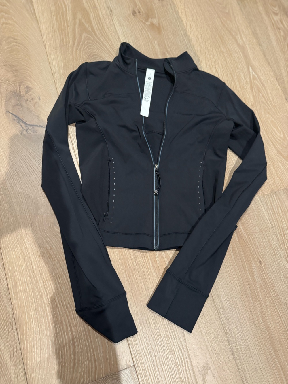lululemon athletica Black Zip-Front crop Jacket